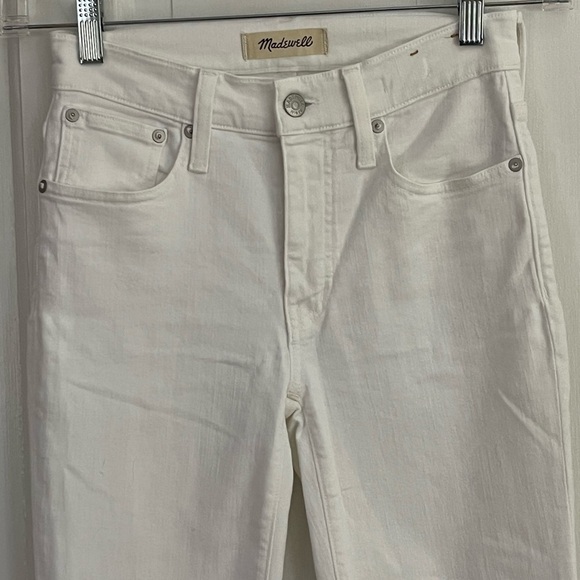 Madewell Mid-Rise Kick Out Jeans Pure White Womens size 24 Minimalist Casual - Picture 5 of 15